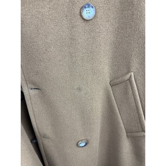 VTG Women’s Max Mara 100% Virgin Wool Camel Color Trench Coat Size 14 - Picture 4 of 9
